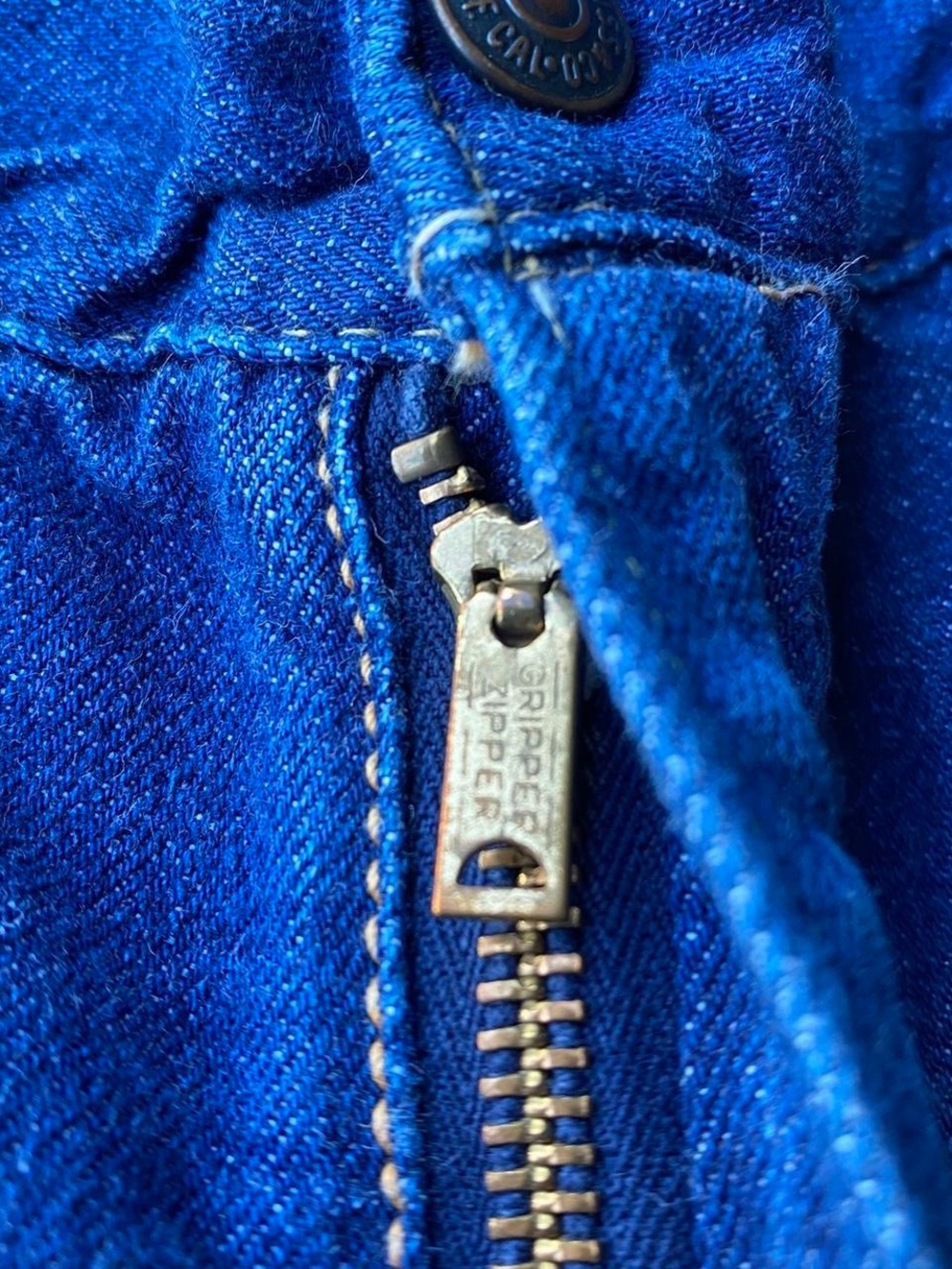 VTG 60s Big E Levi’s jeans gripper zipper denim red tab 1960s 32”